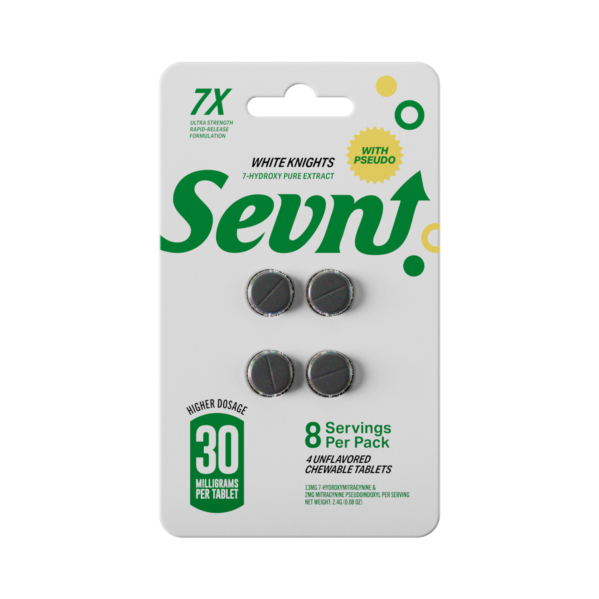 30MG 7OH + Pseudo Tabs - WHITE KNIGHTS